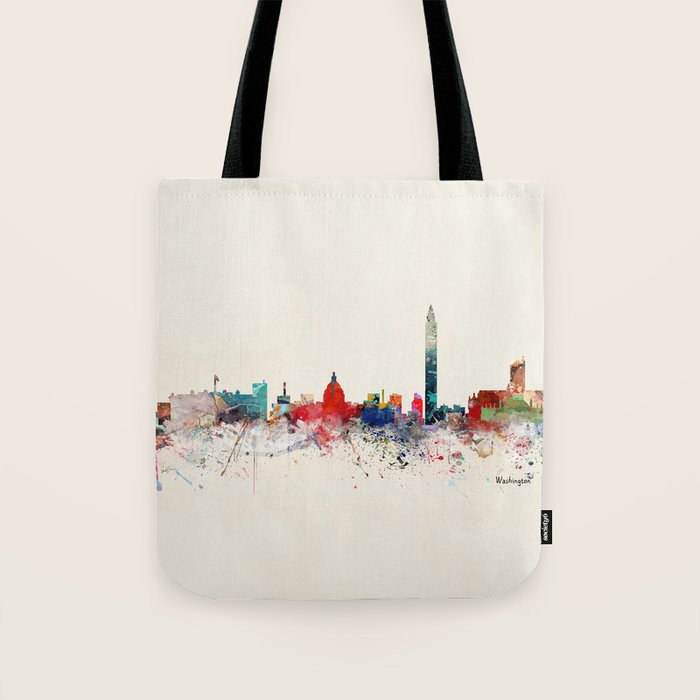 washington skyline Tote Bag Gallery Image 1