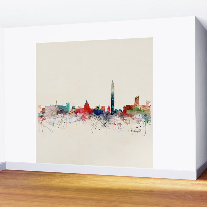 washington skyline Wall Mural Gallery Image 2