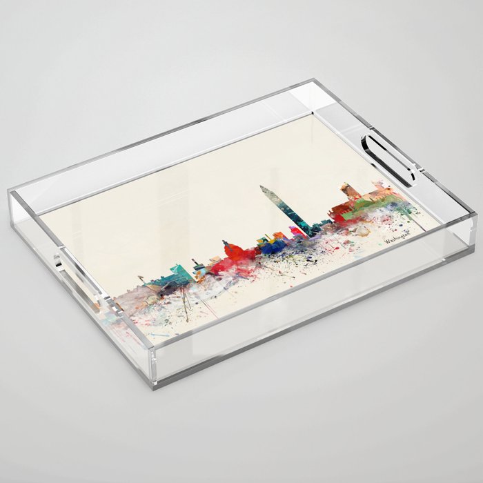 washington skyline Acrylic Tray Gallery Image 1