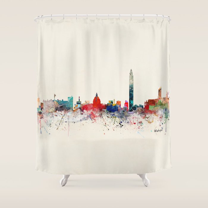 washington skyline Shower Curtain Gallery Image 1