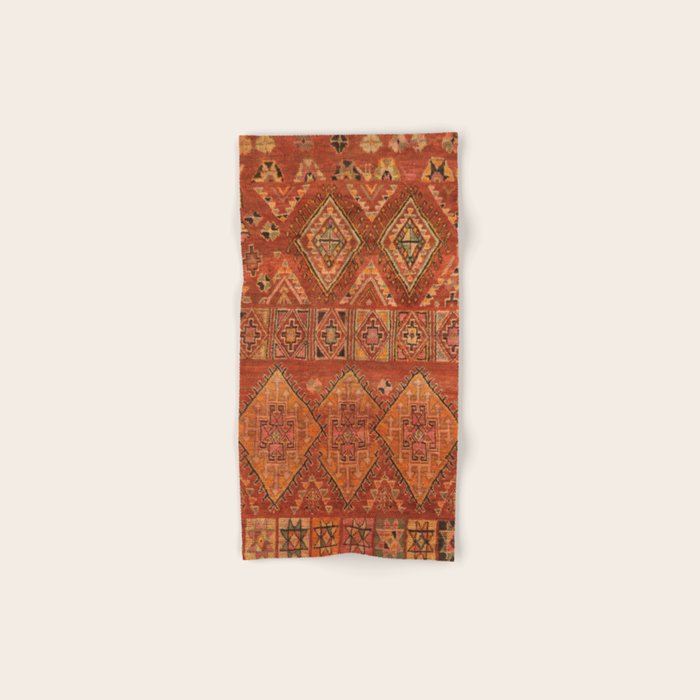 Traditional Vintage Heritage Moroccan Carpet  Bath Towel Gallery Image 1