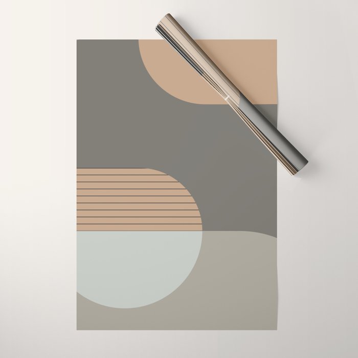 Linen and Stone - Abstract Composition Wrapping Paper Gallery Image 1