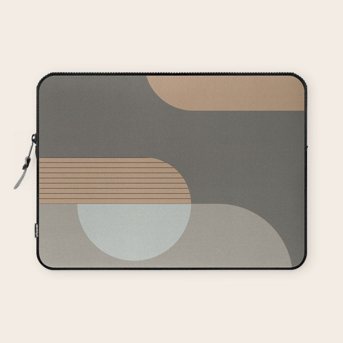 Linen and Stone - Abstract Composition Laptop Sleeve Gallery Image 1