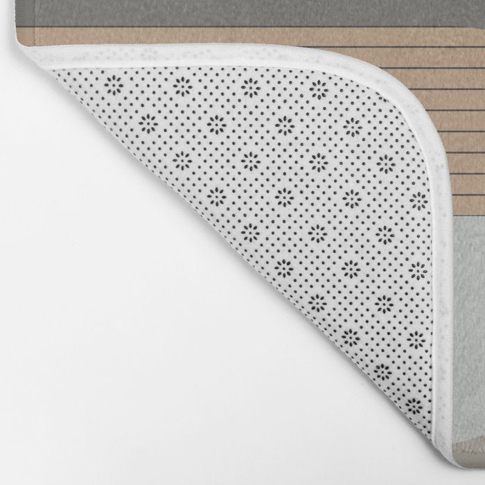 Linen and Stone - Abstract Composition Bath Mat Gallery Image 2