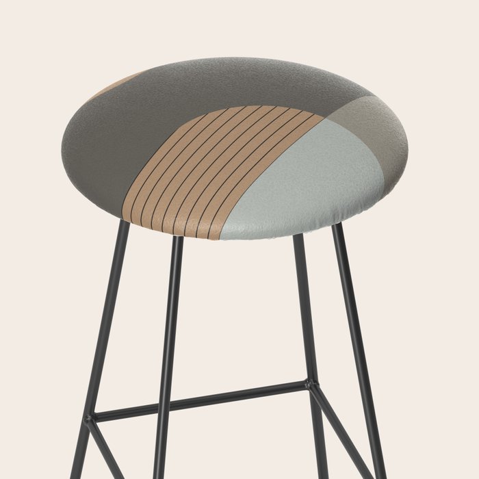 Linen and Stone - Abstract Composition Stool Gallery Image 2