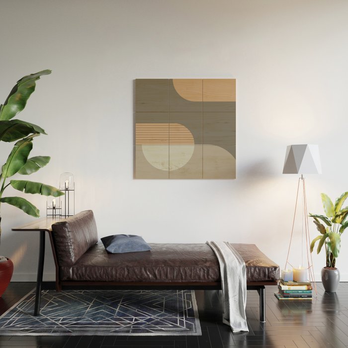 Linen and Stone - Abstract Composition Wood Wall Art Gallery Image 2