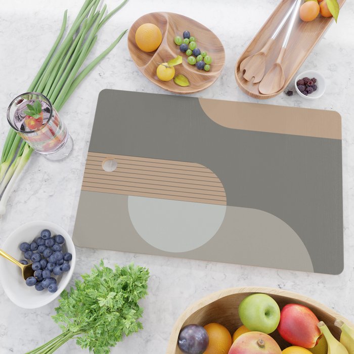 Linen and Stone - Abstract Composition Cutting Board Gallery Image 2