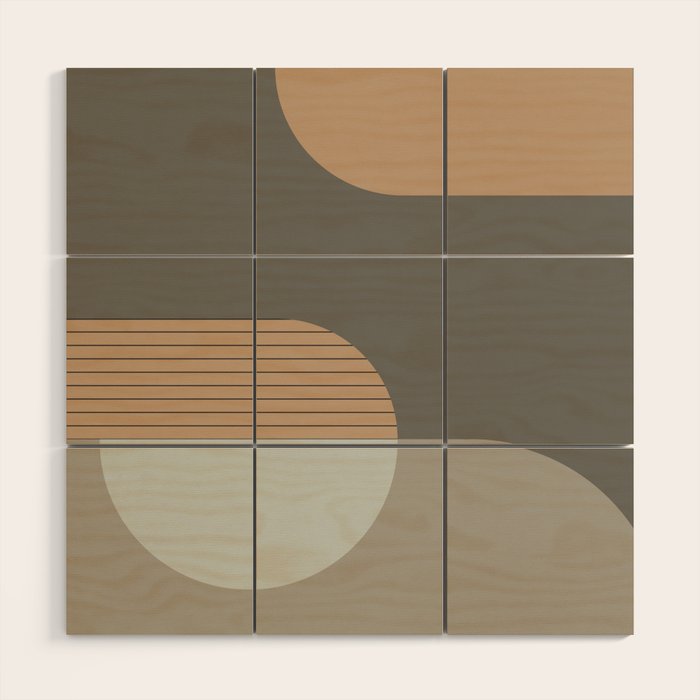 Linen and Stone - Abstract Composition Wood Wall Art Gallery Image 1