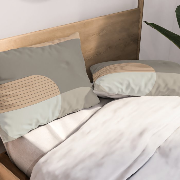 Linen and Stone - Abstract Composition Pillow Sham Gallery Image 2