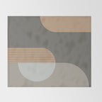 Linen and Stone - Abstract Composition Throw Blanket Gallery Image 2