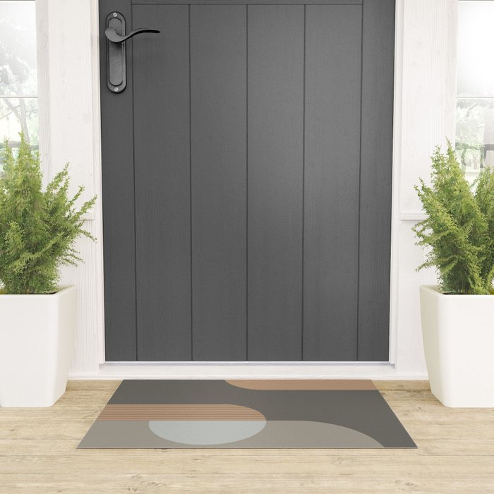 Linen and Stone - Abstract Composition Welcome Mat Gallery Image 3