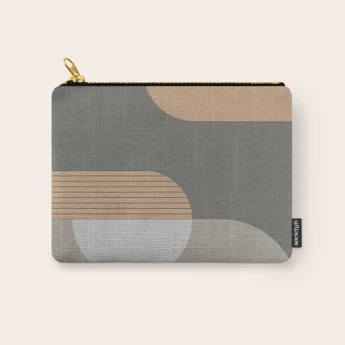 Linen and Stone - Abstract Composition Carry All Pouch Gallery Image 1