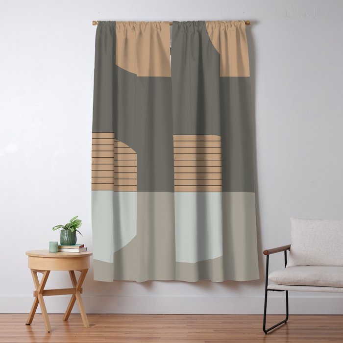 Linen and Stone - Abstract Composition Window Curtain Gallery Image 5
