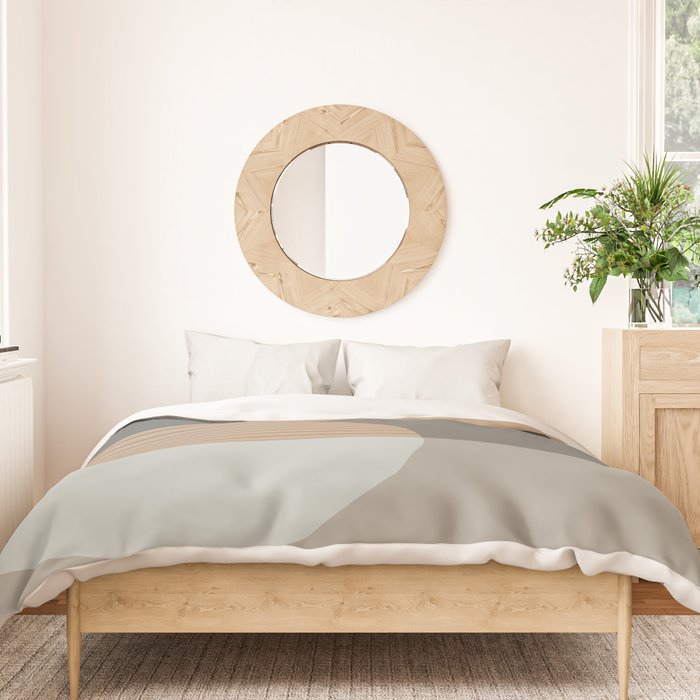 Linen and Stone - Abstract Composition Duvet Cover Gallery Image 3