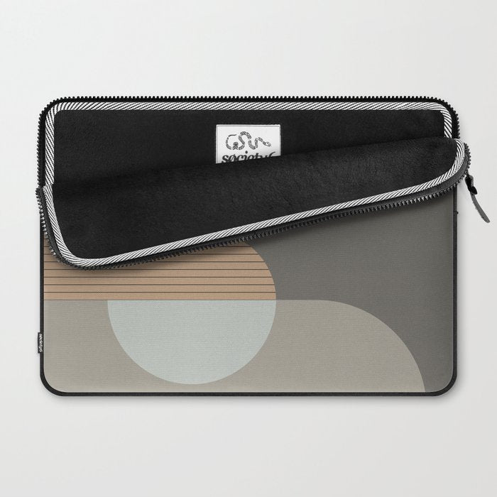 Linen and Stone - Abstract Composition Laptop Sleeve Gallery Image 2