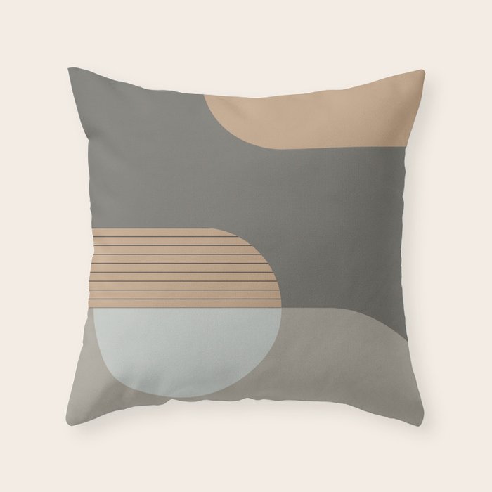Linen and Stone - Abstract Composition Throw Pillow Gallery Image 6