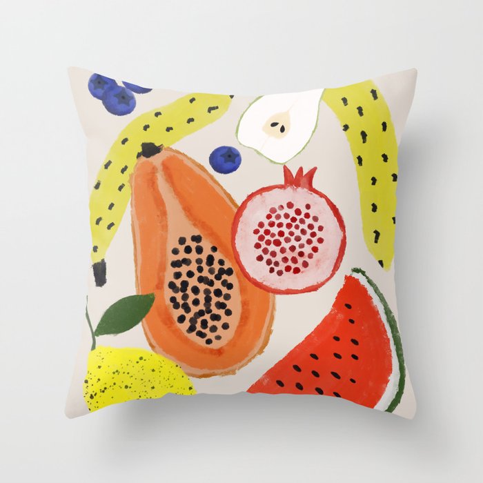Acrylic Fruits  Throw Pillow Gallery Image 6
