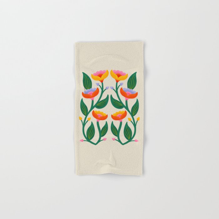 Symmetrical Flowers 2 Bath Towel Gallery Image 1