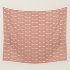Dragonfly Pattern VI Neutral Rose Wall Tapestry Gallery Image 4