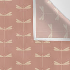 Dragonfly Pattern VI Neutral Rose Wall Tapestry Gallery Image 3