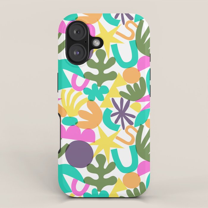 Colorful abstract organic nature shape art pattern iPhone Case Gallery Image 1