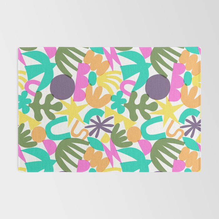 Colorful abstract organic nature shape art pattern Rug Gallery Image 2