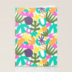 Colorful abstract organic nature shape art pattern Stationery Card Gallery Image 2