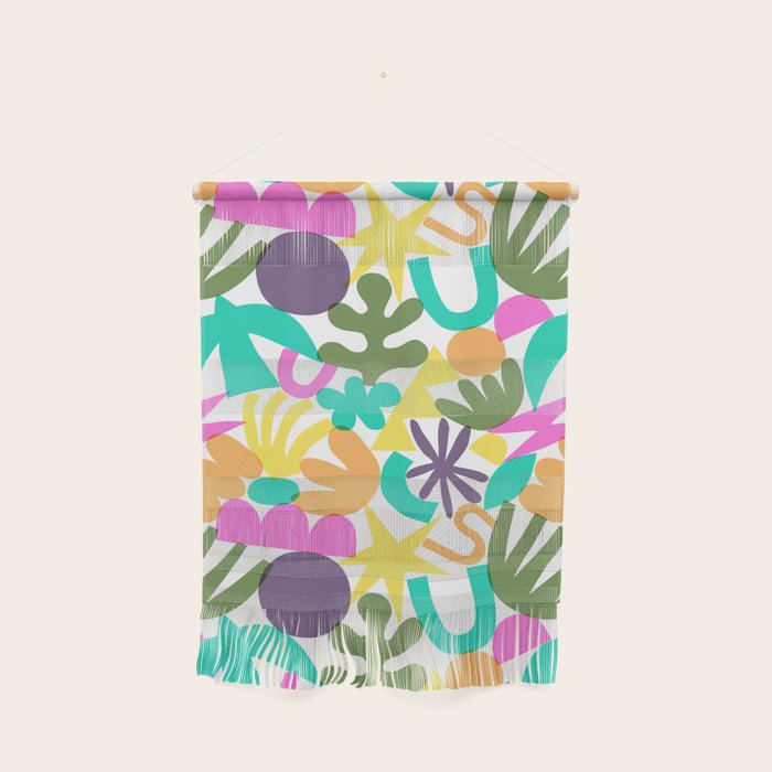 Colorful abstract organic nature shape art pattern Wall Hanging Gallery Image 1