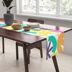 Colorful abstract organic nature shape art pattern Table Runner Gallery Image 2
