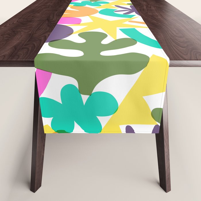 Colorful abstract organic nature shape art pattern Table Runner Gallery Image 1
