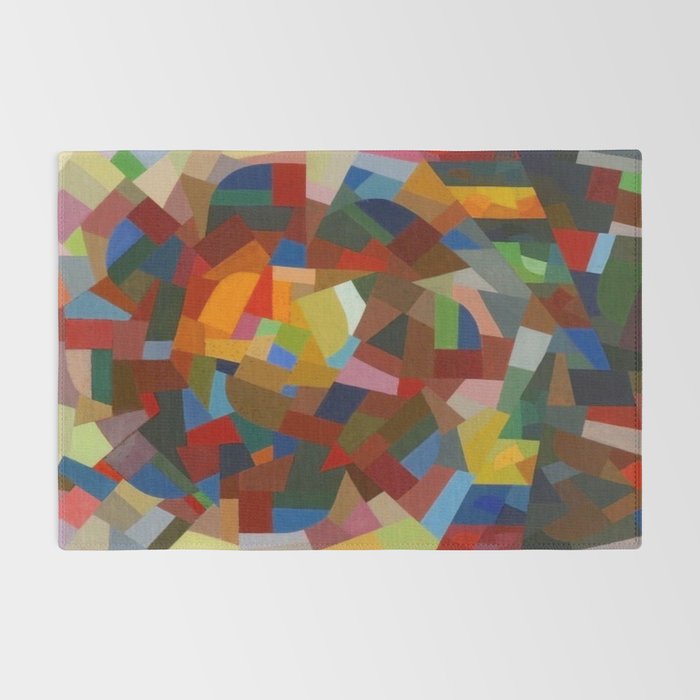 Otto Freundlich Rosace ii Abstract Acrylic Painting Modern Geometric Colorful Art Pattern Rug Gallery Image 2