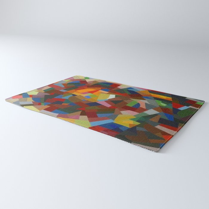 Otto Freundlich Rosace ii Abstract Acrylic Painting Modern Geometric Colorful Art Pattern Rug Gallery Image 3