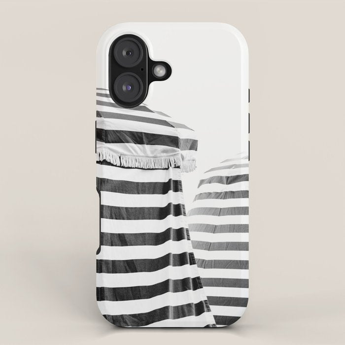 Beach Stripes - Minimalist Black and White Photography iPhone Case Gallery Image 1