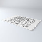 Double Bass Player Bassist Musical Instrument Vintage Patent Rug Gallery Image 3