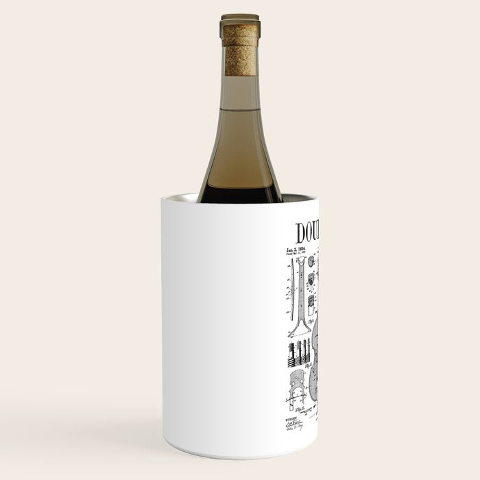 Double Bass Player Bassist Musical Instrument Vintage Patent Wine Chiller Gallery Image 2