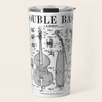 Double Bass Player Bassist Musical Instrument Vintage Patent Travel Mug Gallery Image 1