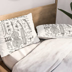 Double Bass Player Bassist Musical Instrument Vintage Patent Pillow Sham Gallery Image 2