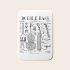 Double Bass Player Bassist Musical Instrument Vintage Patent Bath Mat Gallery Image 1
