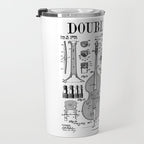 Double Bass Player Bassist Musical Instrument Vintage Patent Travel Mug Gallery Image 3