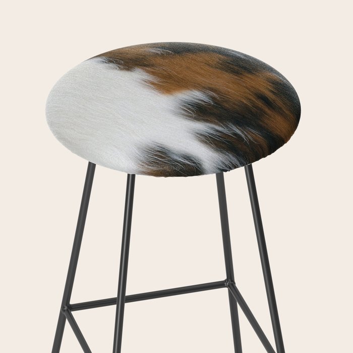 Cowhide Faux Texture  Stool Gallery Image 2