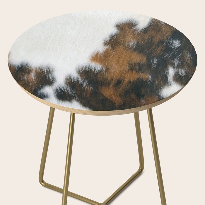 Cowhide Faux Texture  Side Table Gallery Image 2