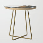 Cowhide Faux Texture  Side Table Gallery Image 1