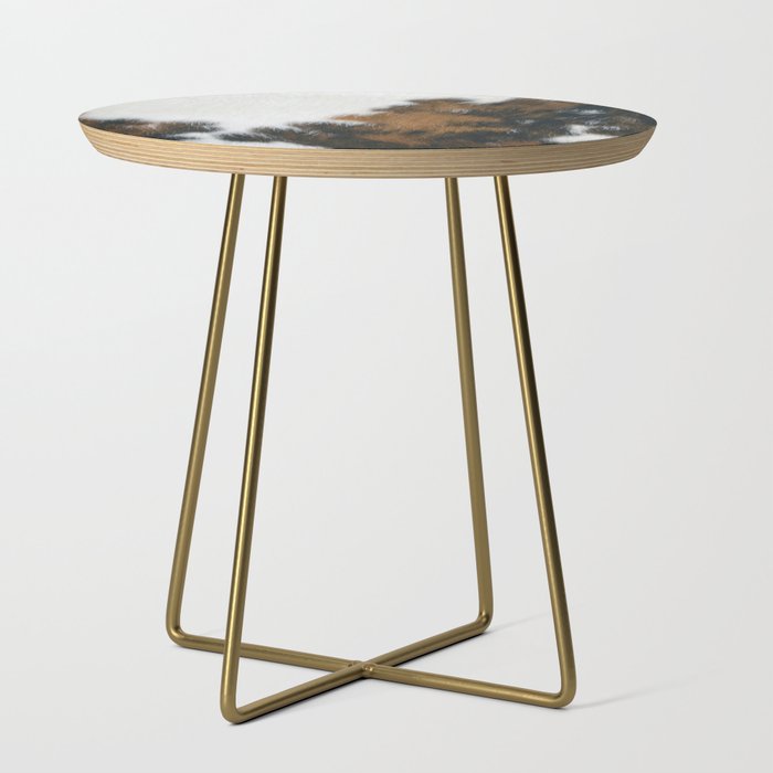 Cowhide Faux Texture  Side Table Gallery Image 1