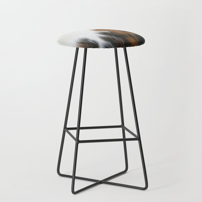 Cowhide Faux Texture  Stool Gallery Image 1