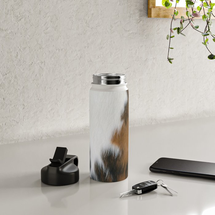 Cowhide Faux Texture  Water Bottle Gallery Image 4