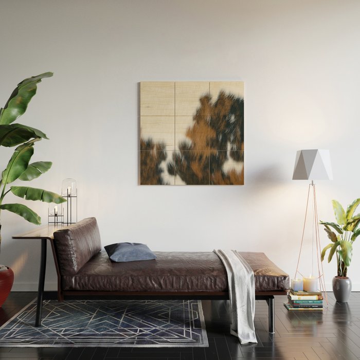 Cowhide Faux Texture  Wood Wall Art Gallery Image 2