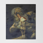 Francisco Goya "Saturn Eating his Son" Throw Blanket Gallery Image 2