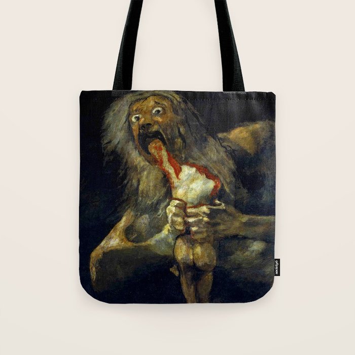 Francisco Goya "Saturn Eating his Son" Tote Bag Gallery Image 1