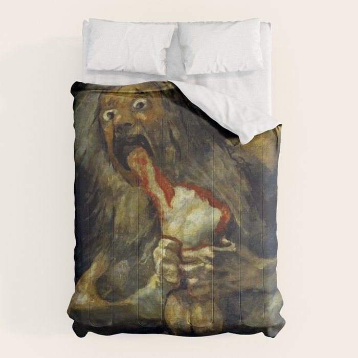 Francisco Goya "Saturn Eating his Son" Comforter Gallery Image 6