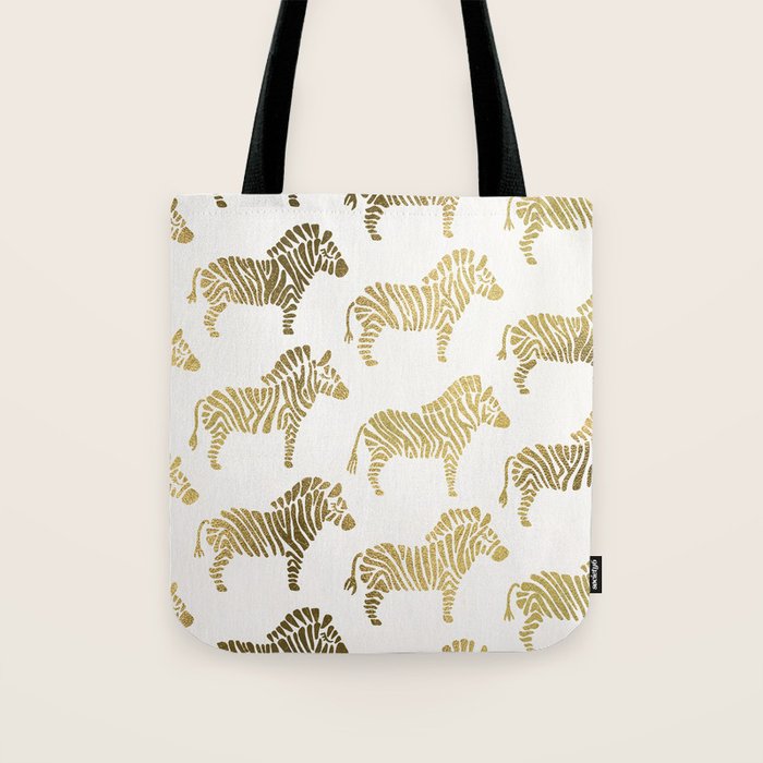 Golden Zebras Tote Bag Gallery Image 1